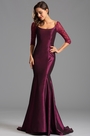 Graceful Burgundy Evening Dress Formal Gown