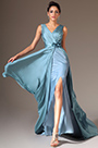 2014 Nouveauté V-Décolleté Fente A-Trait Robe de Soirée Longue