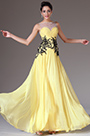 2014 Neu Gelb Oben Einfach A-Line Abendkleid