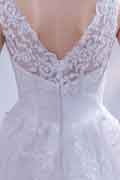 White A Line Embroidered Wedding Bridal Dress
