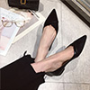 Women Suede Toe Closed Pointed Flat Shoes