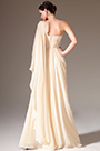 2014 Neu Beige Ein Schulter mit Stickerei A-Line Abendkleid