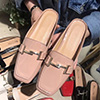 Classic Leather Toe Closed Pointed Flat Slipper Shoes