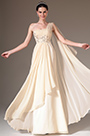 2014 Neu Beige Ein Schulter mit Stickerei A-Line Abendkleid