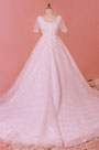 Elegant Long Train Bridal Wedding Dress