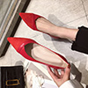 Women Suede Toe Closed Pointed Flat Shoes