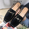 Classic Leather Toe Closed Pointed Flat Slipper Shoes