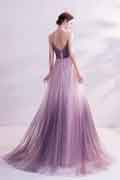 Violet Brillant Spaghetti Robe de bal