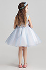 Lovely Light Blue Short Girl Wedding flower Girl Dress