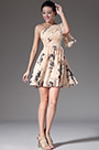 Printed One-Shoulder Short Cocktail Dress