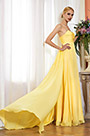 Спагетти V-Cut Желтое платье для подружки невесты