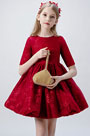 Red Children Wedding Flower Girl Dress