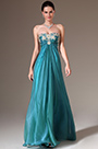 Embroidered Strapless Sweetheart A-Line Prom Dress