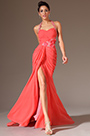 Beaded Halter Sweetheart High Slit Evening Gown