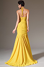 Halter Yellow Sheath Formal Evening Dress