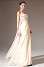 2014 Neu Beige Ein Schulter mit Stickerei A-Line Abendkleid