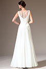 Beaded Sheer Top A-Line Wedding Dress