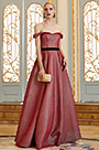 Off Shoulder New Burgundy Elegant Party Ball Gown -