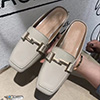 Classic Leather Toe Closed Pointed Flat Slipper Shoes
