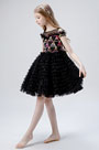 Lovely Black Children Wedding Flower Girl Dress