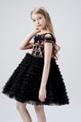 Lovely Black Children Wedding Flower Girl Dress