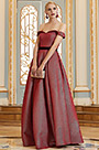 Off Shoulder New Burgundy Elegant Party Ball Gown -
