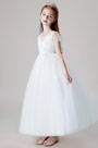 Princess Lace Children Wedding Flower Girl Dress