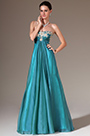 Embroidered Strapless Sweetheart A-Line Prom Dress