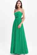 Green Strapless Sweetheart  Wedding Bridesmaid Dress