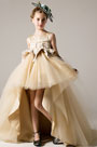 Champagne Sleeveless Children Flower Girl Dress