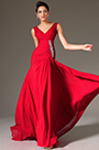 2014 Neu Rot  V-Ausschnicht A-Line Abendkleid