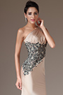 Champagne One-Shoulder Sheath Evening Dress