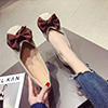 Women Bowknot Toe Closed Pointed Flat Shoes