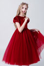 Classic Red Children Wedding Flower Girl Dress