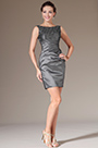 2014 Novedad Gris Encaje Ajustado Corto Vestido de Fiesta