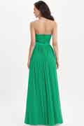 Green Strapless Sweetheart  Wedding Bridesmaid Dress