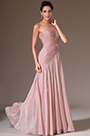 Simple One-Shoulder Pleated A-Line Prom Dress