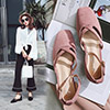 Simple Suede Toe Closed Pointed Flat Shoes