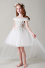 Schulterfrei Kinder Hochzeit Blumenmädchen Kleid