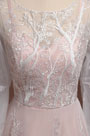 Round Neck Long Sleeves Lace Wedding Dress Plus Size Dress
