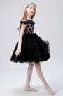 Lovely Black Children Wedding Flower Girl Dress