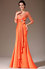 2014 Neu Orange V-Ausschnitt Spitze Oben Brautmutter Abendkleid
