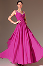 2014 Neu V-Ausschnitt Perlen A-Line Prom Abendkleid