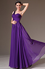 2014 Neu Lila Einfach Ein-Schulter Spitze im Rücken Abendkleid