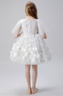 Short Sleeves Tulle Wedding Flower Girl Dress