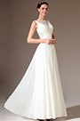 Beaded Sheer Top A-Line Wedding Dress