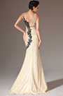 2014 Neu Champagne V-Ausschnitt  Gestickt  Spitye  Mermaid Abendkleid
