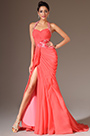 Beaded Halter Sweetheart High Slit Evening Gown