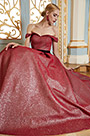Off Shoulder New Burgundy Elegant Party Ball Gown -