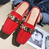 Classic Leather Toe Closed Pointed Flat Slipper Shoes
